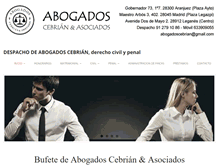 Tablet Screenshot of abogadoscebrian.com